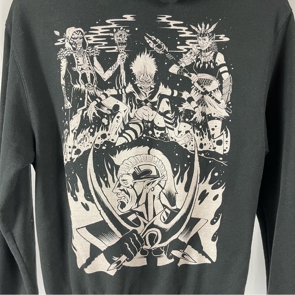 Tultex Small Anime Cartoon Graphic Novel Villain Dark Horror Ninja Tribe Jacket - Picture 7 of 7